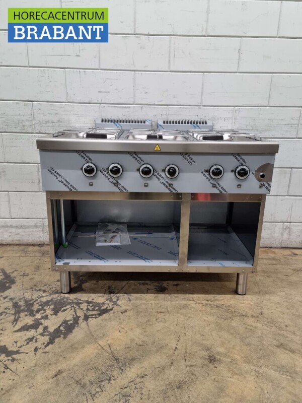 Gazinière MBM Dexion 6 feux en acier inoxydable 110 cm GAS Horeca – Image 6