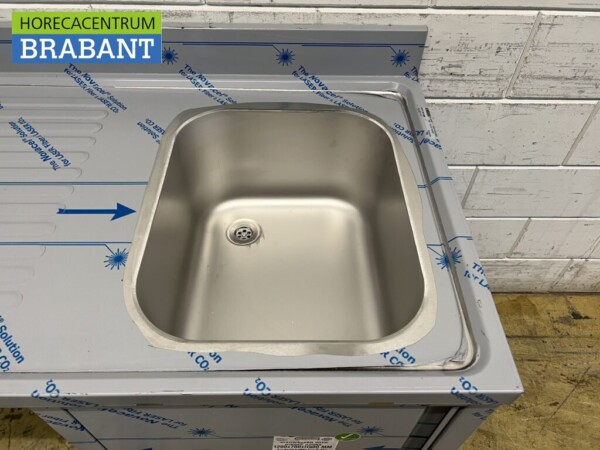Évier en acier inoxydable Évier à porte rabattable 120 cm Horeca – Image 4