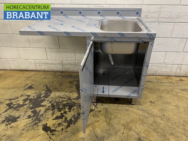 Évier en acier inoxydable Évier à porte rabattable 120 cm Horeca – Image 5