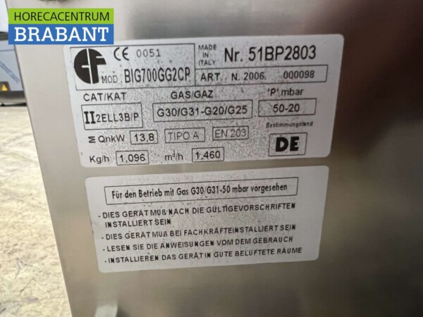 Gril à gaz Parker en acier inoxydable Gril GAS 82 cm Horeca – Image 7