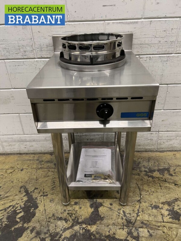 Acier inoxydable Nayati NGER 4-60 Table wok cuiseur wok 1 brûleur 47.5 cm GAS Gaz naturel Restauration