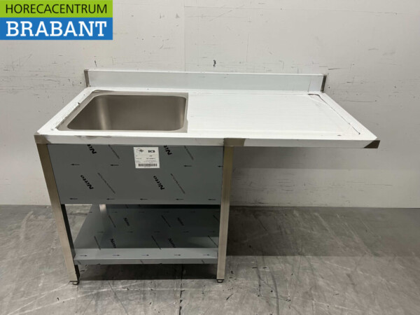 Évier en acier inoxydable Évier soudé modèle Premium-line 140 cm Restauration