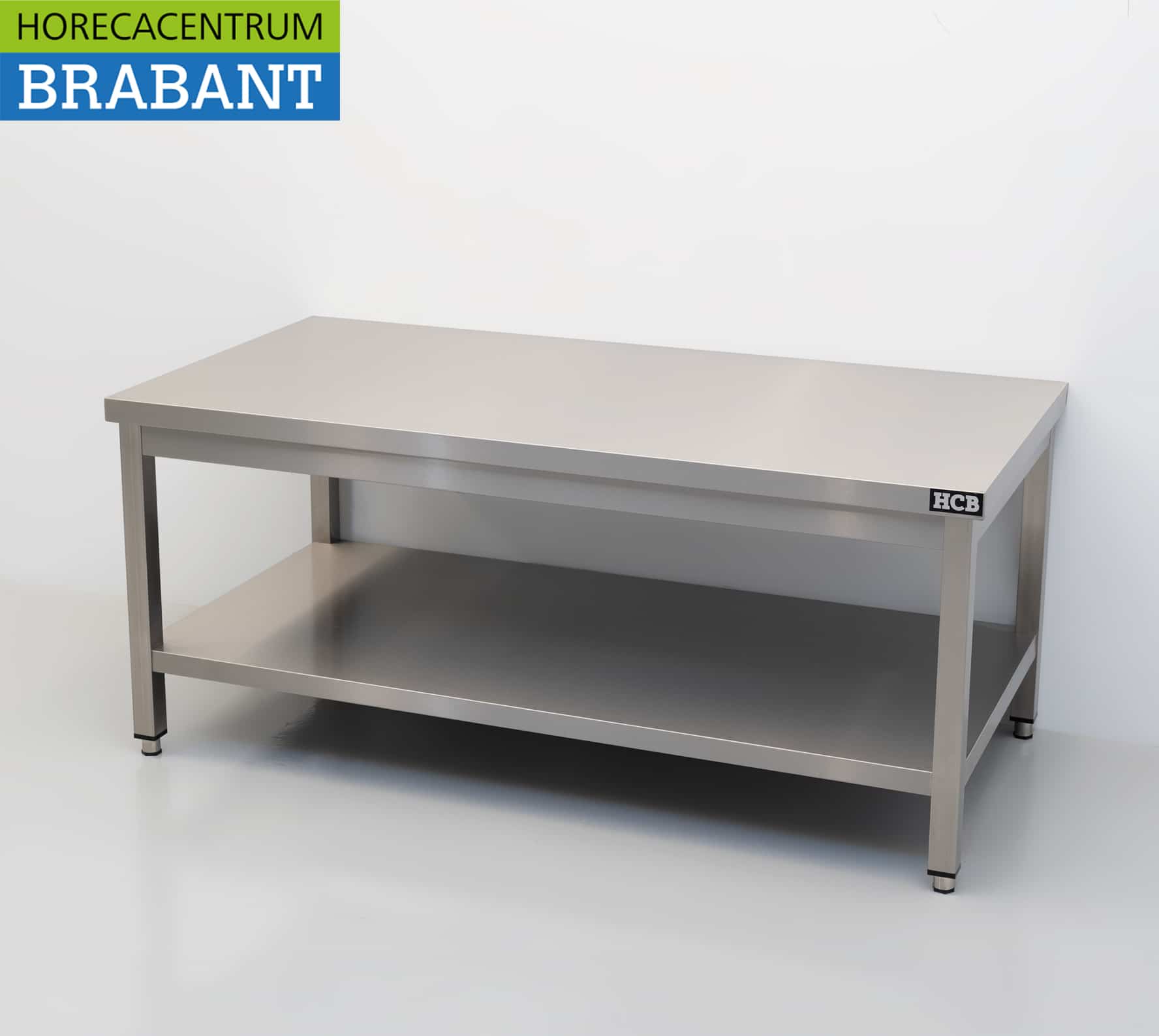 Table de travail HCB en acier inoxydable, gamme Premium, 140 x 70 x 60 cm, secteur de la restauration – Image 2