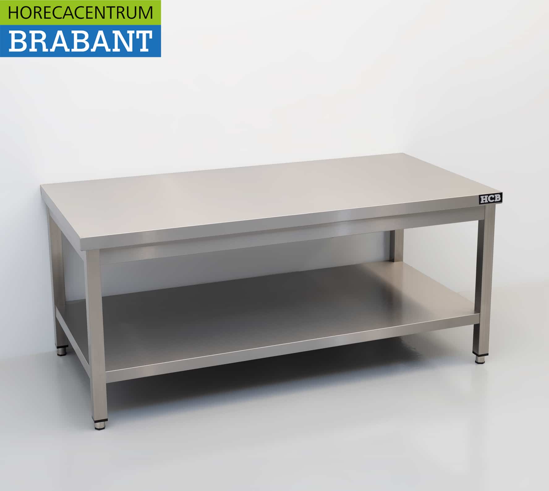 Table de travail HCB en acier inoxydable, gamme Premium, 140 x 70 x 60 cm, secteur de la restauration – Image 3