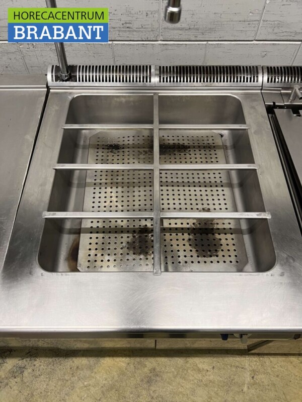 Acier inoxydable Electrolux Ligne de cuisson Double friteuse Bain marie Friteuse 440 cm GAS Restauration – Image 7