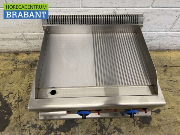 Planche à griller en acier inoxydable Plaque à griller 1/2 nervurée 65.5 cm PROPAAN Horeca – Image 5
