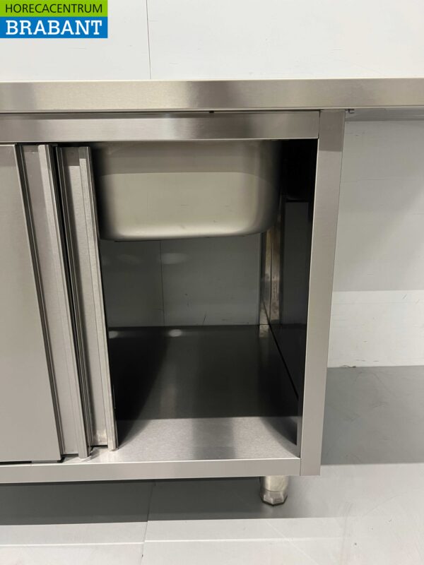 HCB évier inox double évier Premium-line 2 portes coulissantes 160 cm Horeca – Image 5