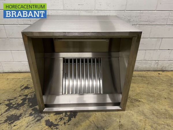 Hotte aspirante en acier inoxydable Hotte aspirante avec filtres à lamelles 100 x 95 cm Modèle de boîte Horeca