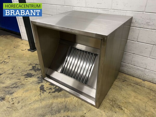 Hotte aspirante en acier inoxydable Hotte aspirante avec filtres à lamelles 100 x 95 cm Modèle de boîte Horeca – Image 2