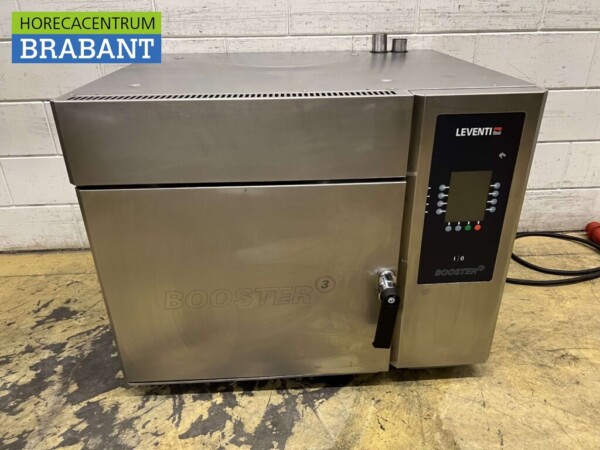 Four Leventi Booster en acier inoxydable avec fonction micro-ondes Four à air chaud 4 x 60/40 cm 400V Horeca