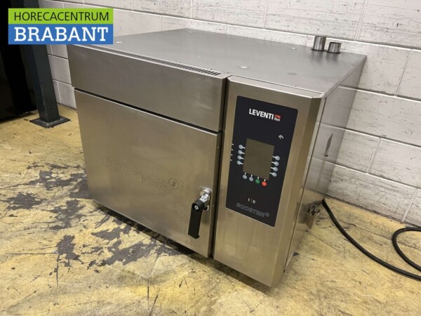 Four Leventi Booster en acier inoxydable avec fonction micro-ondes Four à air chaud 4 x 60/40 cm 400V Horeca – Image 2