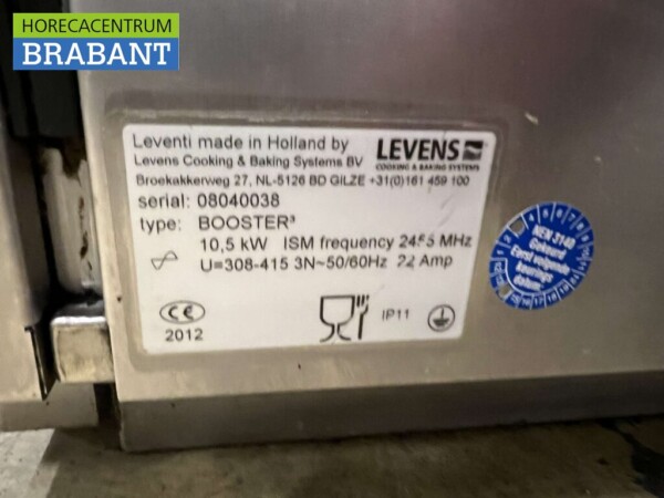 Four Leventi Booster en acier inoxydable avec fonction micro-ondes Four à air chaud 4 x 60/40 cm 400V Horeca – Image 6