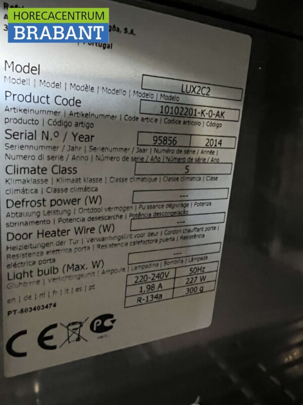 Mercatus en acier inoxydable Etabli réfrigéré 1 porte et 2 tiroirs 132 cm 230V Horeca – Image 6