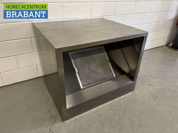 Hotte aspirante en acier inoxydable Hotte aspirante avec filtre à lamelles 100 x 80 cm Modèle de boîte Horeca – Image 2