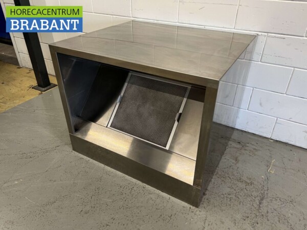 Hotte aspirante en acier inoxydable Hotte aspirante avec filtre à lamelles 100 x 80 cm Modèle de boîte Horeca – Image 3