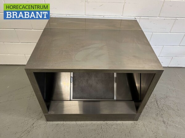 Hotte aspirante en acier inoxydable Hotte aspirante avec filtre à lamelles 100 x 80 cm Modèle de boîte Horeca – Image 4