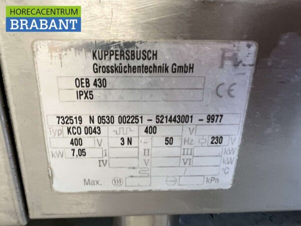 Acier inoxydable Kuppersbusch Multikoker Multicooker Rôtissoire Rôtissoire 150 cm 400V Horeca – Image 10