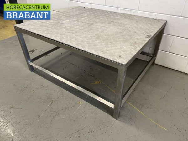 Table à plateaux en acier inoxydable 120 x 100 x 56 Restauration – Image 4