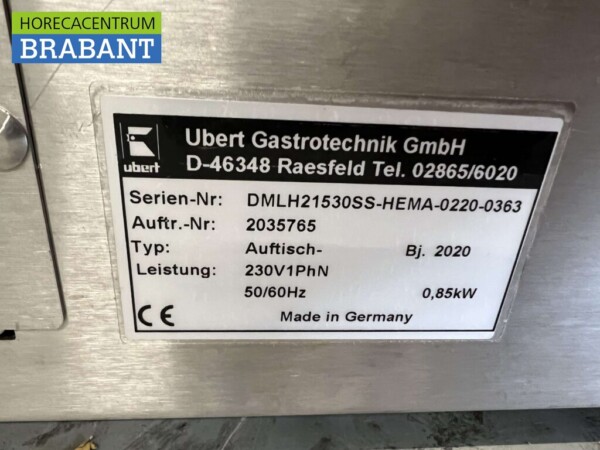 Vitrine Ubert Hot en acier inoxydable Bj. 2020 80 cm 230V Horeca – Image 6