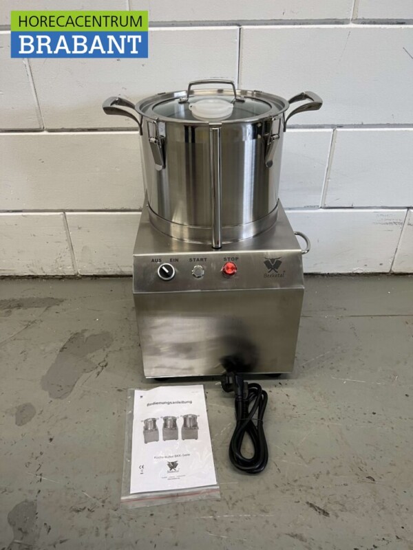 Cutter en acier inoxydable Coupe-légumes 10 litres 230V Horeca