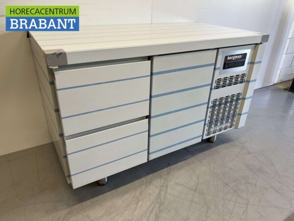 Établi réfrigéré Coreco Premium en acier inoxydable 2 tiroirs et 1 porte 1/1 gastronorm 134,5 cm Restauration – Image 3