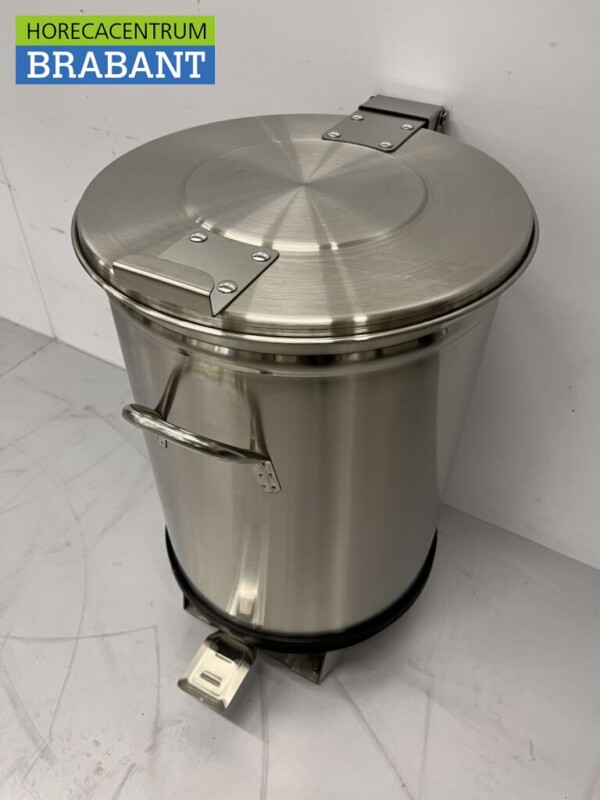 Poubelle en acier inoxydable avec commande au pied 50 litres Restauration – Image 3