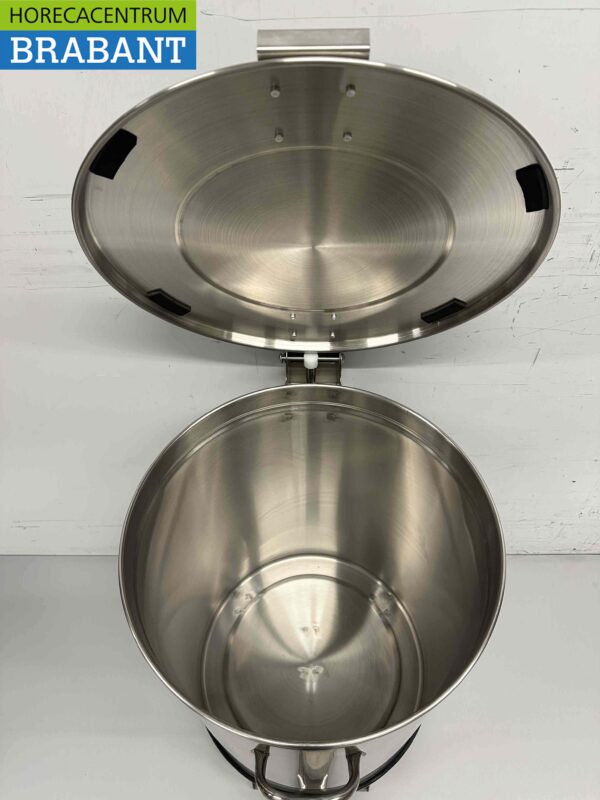 Poubelle en acier inoxydable Poubelle avec commande au pied 100 litres Horeca – Image 5