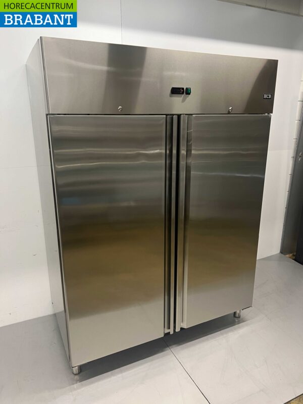 Acier inoxydable Double porte 2 portes Congélateur Monobloc 1350 litres 230V Horeca – Image 3