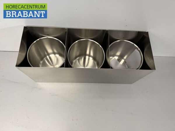 Barre à sauce en acier inoxydable 3 pompes à sauce doubles Distributeur de sauce 3 x 4 litres Horeca – Image 6
