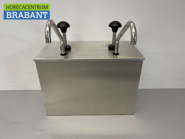 Sauce Bar en acier inoxydable Double pompe à sauce Distributeur de sauce 2 x 4 litres Horeca