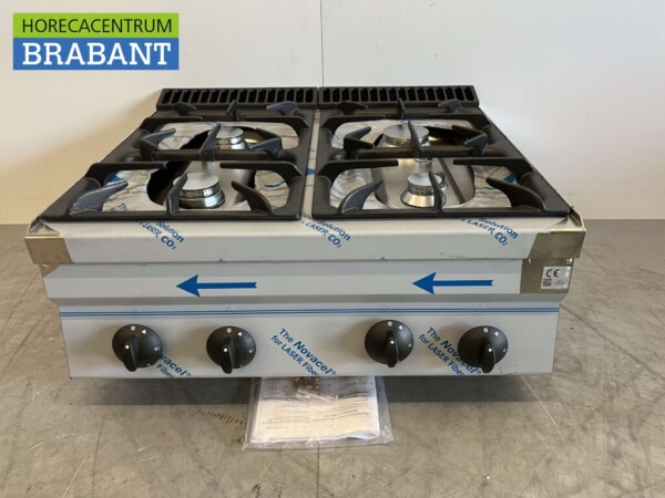 Acier inoxydable Olis Table de cuisson à gaz de surface à 4 feux 80 cm 24,8 kW GAS Horeca