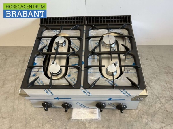 Acier inoxydable Olis Table de cuisson à gaz de surface à 4 feux 80 cm 24,8 kW GAS Horeca – Image 2