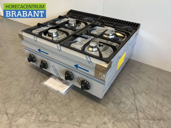 Acier inoxydable Olis Table de cuisson à gaz de surface à 4 feux 80 cm 24,8 kW GAS Horeca – Image 3