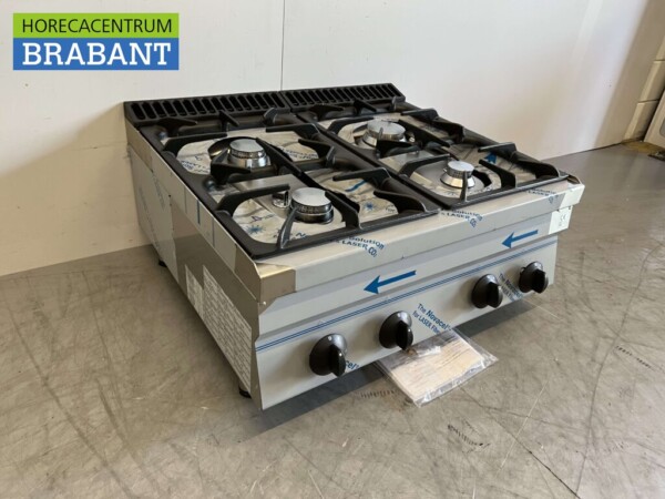 Acier inoxydable Olis Table de cuisson à gaz de surface à 4 feux 80 cm 24,8 kW GAS Horeca – Image 4