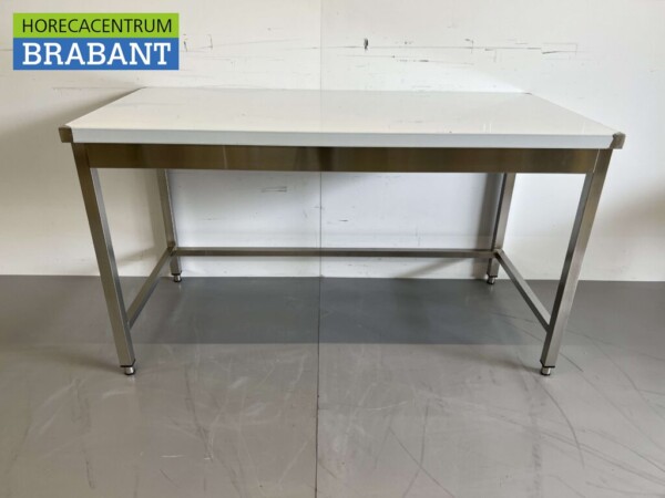 HCB Table de travail en acier inoxydable Basic-line 150 x 70 x 85 cm Horeca