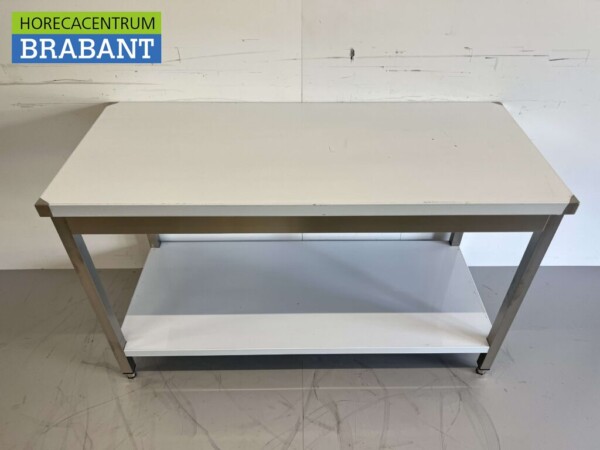 Table de travail en acier inoxydable Basic-line 140 x 60 x 85 cm Restauration – Image 4