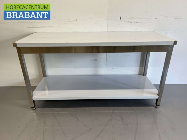 Table de travail en acier inoxydable Basic-line 160 x 60 x 85 cm Horeca