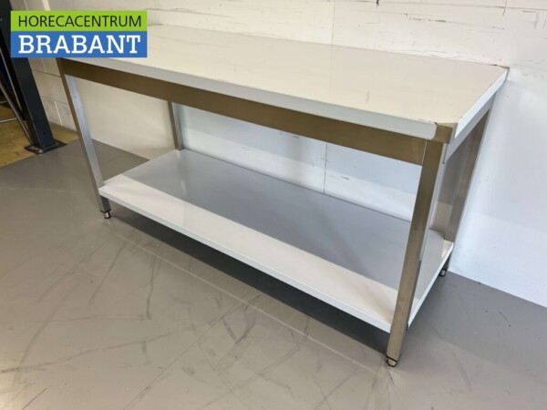 Table de travail en acier inoxydable Basic-line 160 x 60 x 85 cm Horeca – Image 2