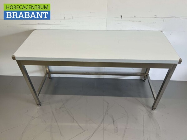Table de travail en acier inoxydable Table en acier inoxydable Basic-line 160 x 60 x 85 cm Restauration – Image 4