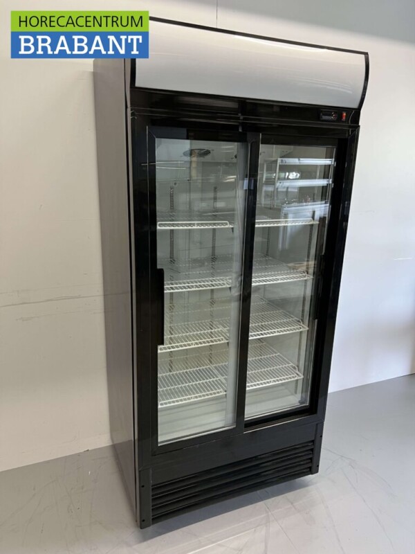 Réfrigérateur à double porte en verre Refroidisseur de boissons Portes coulissantes 630 litres 230V Horeca – Image 3
