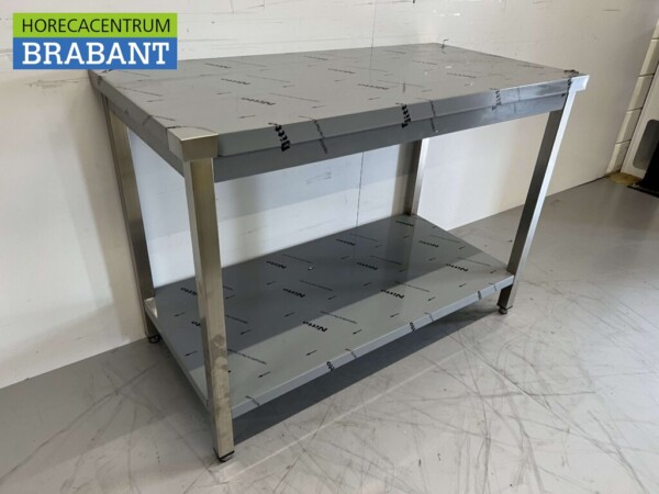 Table de travail en acier inoxydable Premium-line 120 x 60 x 85 cm Restauration – Image 3