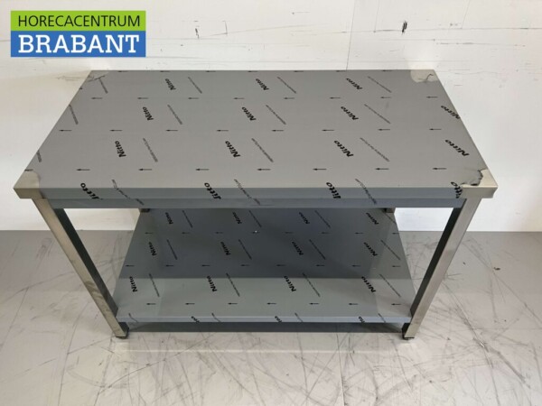 Table de travail en acier inoxydable Premium-line 120 x 60 x 85 cm Restauration – Image 4