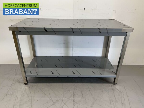 Table de travail en acier inoxydable Premium-line 140 x 60 x 85 cm Restauration