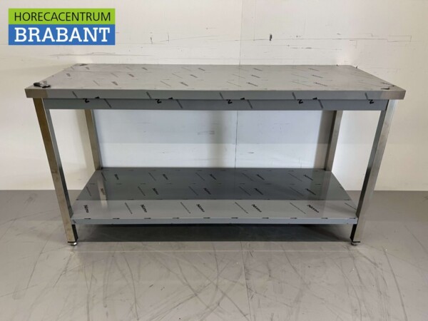 Table de travail en acier inoxydable Premium-line 160 x 60 x 85 cm Restauration