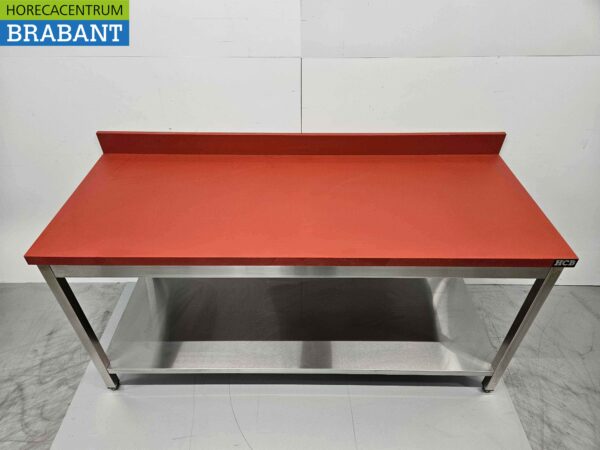 Acier inoxydable Polyéthylène PE Table de découpe Table de travail Premium-line 180 cm Restauration Boucherie – Image 4