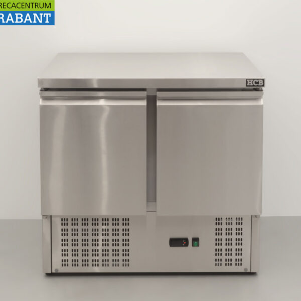 Acier inoxydable HCB Établi réfrigéré 2 portes 90 cm 230V Horeca