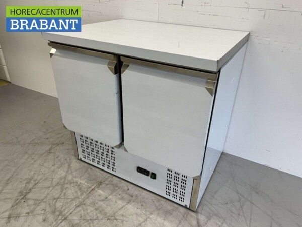 Établi réfrigéré en acier inoxydable 2 portes 90 cm 230V Horeca – Image 2
