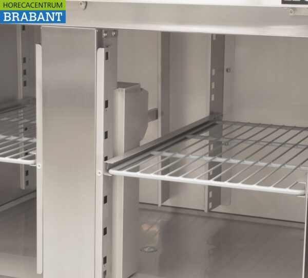 Acier inoxydable HCB Établi réfrigéré 2 portes 90 cm 230V Horeca – Image 5