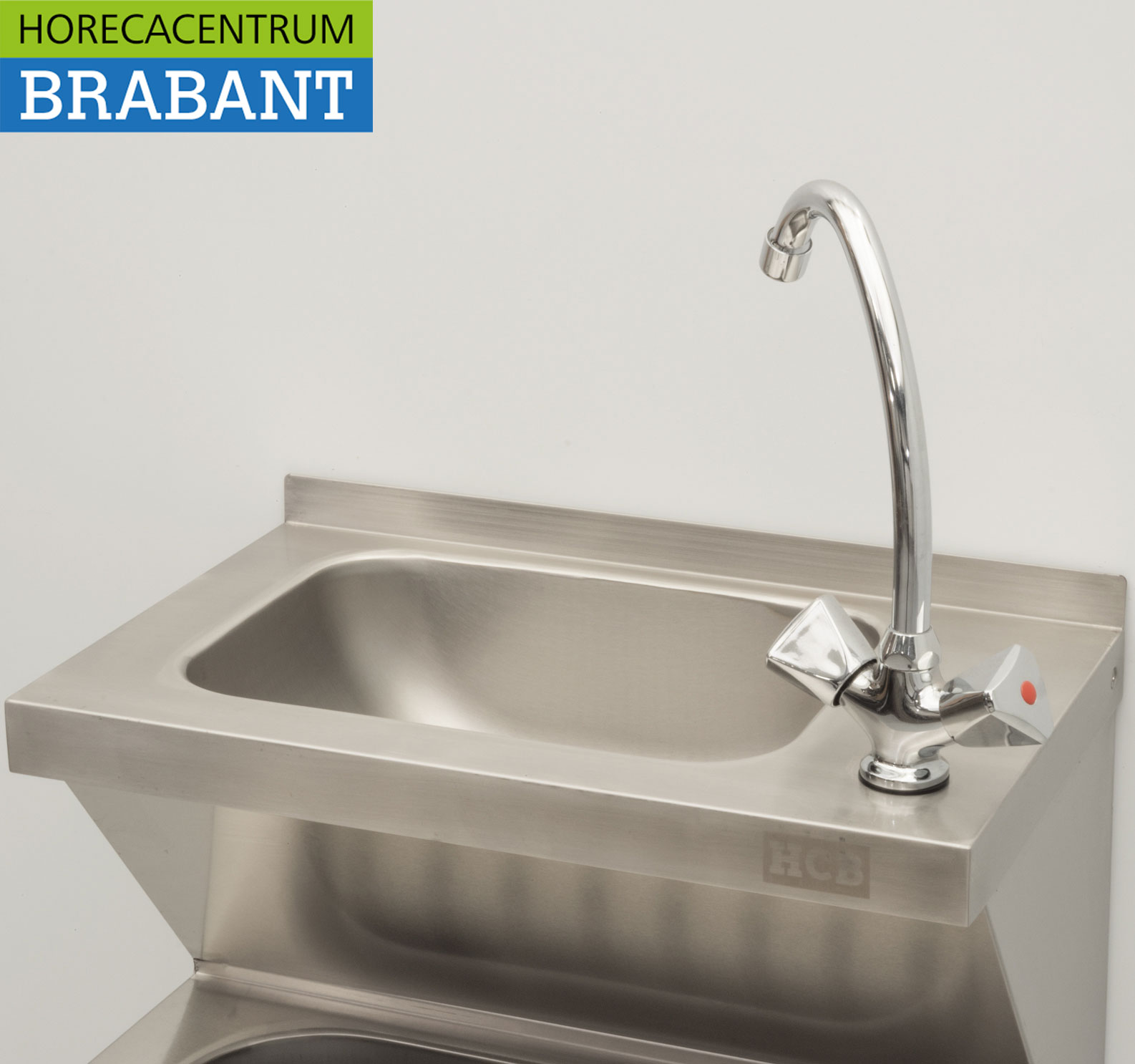 HCB Évier double en acier inoxydable Évier à bec verseur combi Robinet 50.5 cm Horeca – Image 4