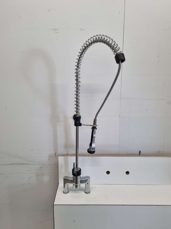 Monolith Douche de pré-rinçage Robinet de rinçage Commande par coude Mains libres Double trou Horeca